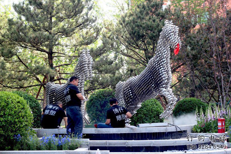 方塊馬雕塑標準，拉絲工藝，裝飾方塊馬雕塑精品