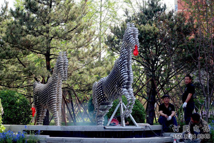 方塊馬雕塑承接，廣場系列，主題方塊馬雕塑標(biāo)準(zhǔn)