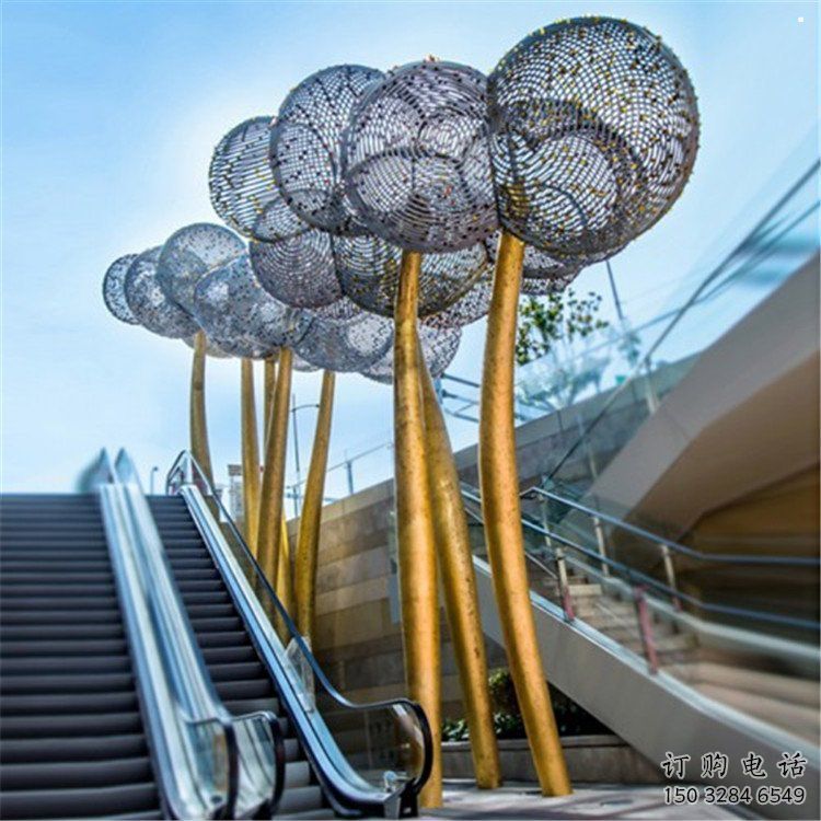 空心球雕塑優(yōu)選，拉絲工藝，鏤空空心球雕塑廠家承接