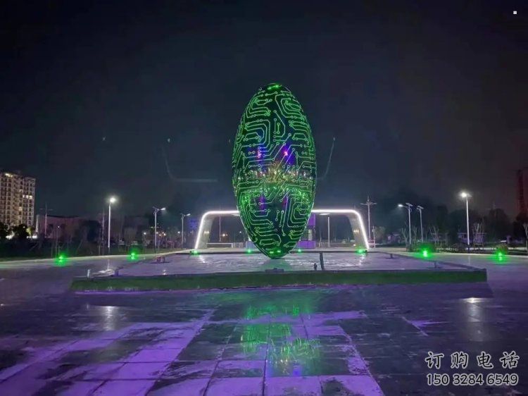 燈光球雕塑供需，多彩藝術，不銹鋼燈光球雕塑制造商