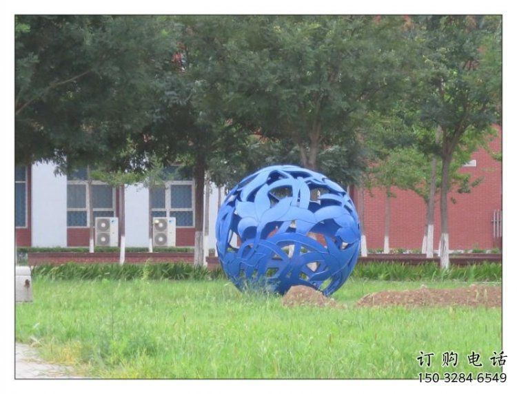 花紋球雕塑選用，酒店擺件，不銹鋼花紋球雕塑工廠