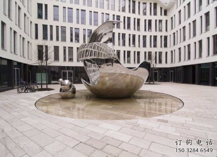 景觀球雕塑制作，景區案例，不銹鋼景觀球雕塑廠家