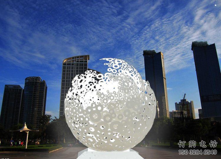 景觀球形雕塑制作，園林裝飾，鏤空球形雕塑廠家