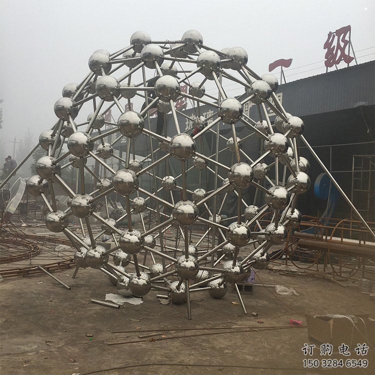 星球雕塑生產商，小區雕塑，不銹鋼星球雕塑展品