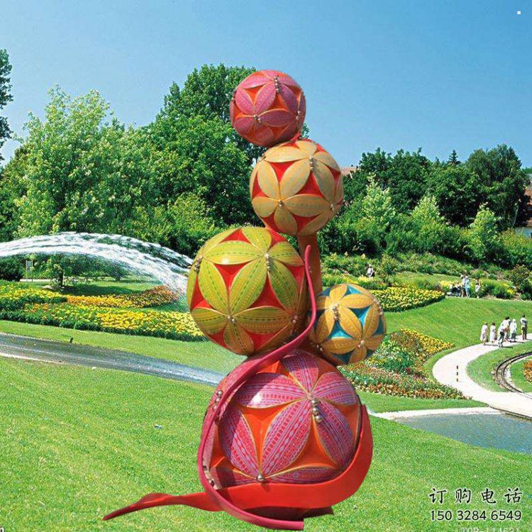 繡球雕塑服務商，公園小品，地產不銹鋼繡球雕塑廠家