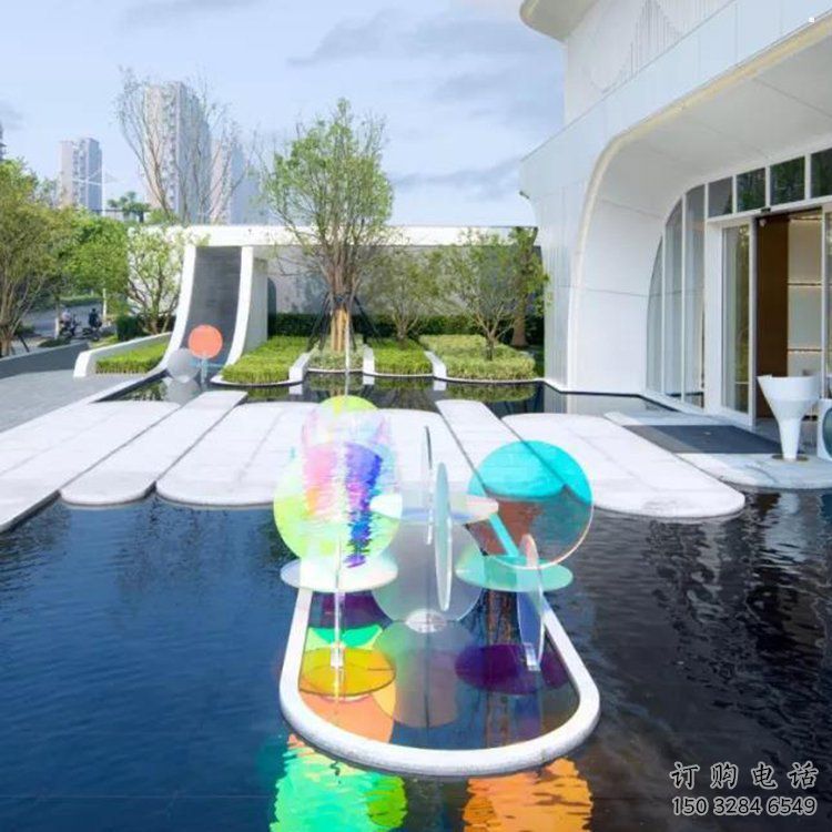 原子球雕塑通用，水景雕塑，不銹鋼原子球雕塑廠