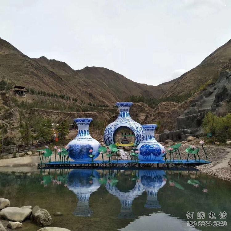 花瓶雕塑通用，街道標識，玻璃鋼花瓶雕塑承接