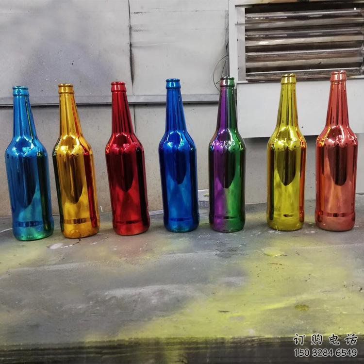 啤酒瓶雕塑供求，村標概念，玻璃鋼啤酒瓶雕塑制作承接