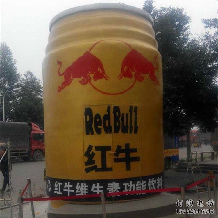 飲料瓶雕塑制造商，小區(qū)擺件，玻璃鋼飲料瓶雕塑提供