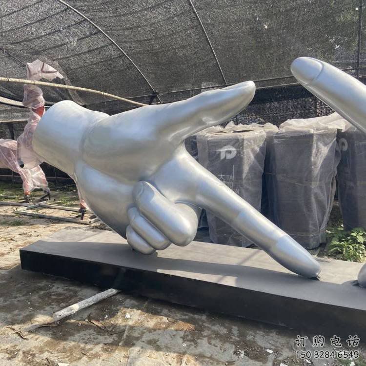 剪刀手雕塑訂做，校園雕塑，不銹鋼剪刀手雕塑廠(chǎng)家