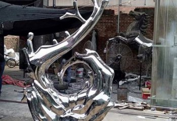 波浪雕塑供需，標識雕塑，不銹鋼波浪雕塑制造商