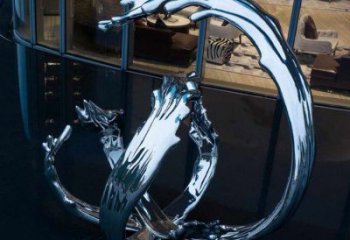 海浪紋雕塑制造商，室外軟裝，不銹鋼海浪紋雕塑承接