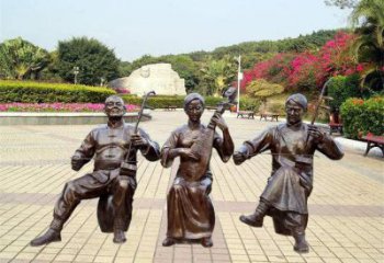 拉二胡雕塑生產商，街頭藝術，藝術民俗人物雕塑精選