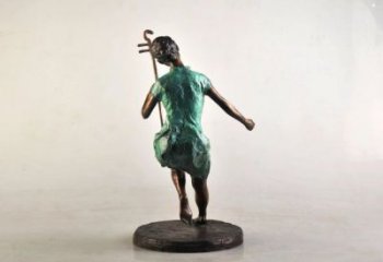 拉二胡雕塑專供，景觀雕塑，小區民俗人物雕塑標準