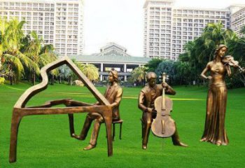 現(xiàn)代鋼琴雕塑