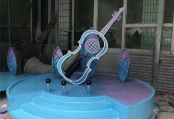 街道吉他雕塑