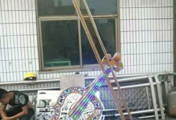 提琴雕塑供應，地標擺件，烤漆提琴雕塑制造