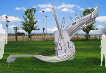 提琴雕塑特供，標識雕塑，不銹鋼提琴雕塑生產