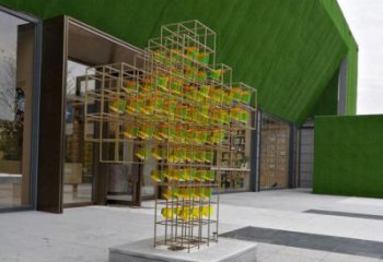 大型魔方雕塑優(yōu)選，白鋼構(gòu)件，燈光魔方雕塑廠家