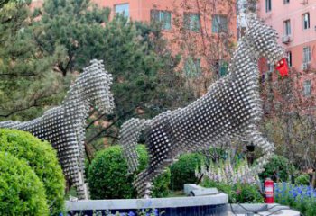 方塊馬雕塑標(biāo)準(zhǔn)，陸地擺件，戶外方塊馬雕塑定制