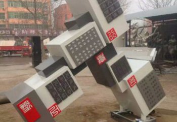 幾何體雕塑展品，景觀雕塑，不銹鋼幾何體雕塑供應(yīng)