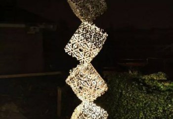 幾何體雕塑指用，中式工藝，不銹鋼幾何體雕塑指用