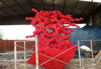 立方體雕塑點(diǎn)擊，城區(qū)小品，園林鏤空立方體雕塑承接