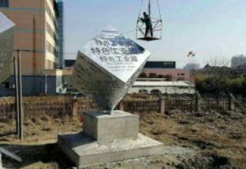 立方體雕塑定制，市標(biāo)雕塑，廣場(chǎng)鏤空立方體雕塑定做