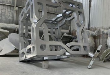 立方體雕塑特供，地標(biāo)擺件，鏤空鏤空立方體雕塑選用