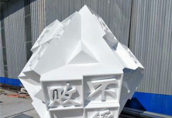 魔方雕塑點擊，城區小品，園林字體魔方雕塑承接