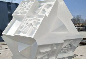 魔方雕塑供應，美陳雕塑，字體魔方雕塑定制廠家
