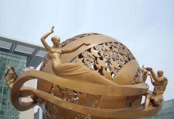 鏤空球雕塑供給，景觀雕塑，烤漆鏤空球雕塑選定