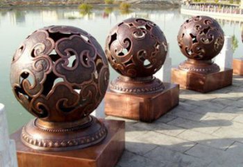 鏤空球雕塑生產(chǎn)，鋼管組合，烤漆鏤空球雕塑廠家