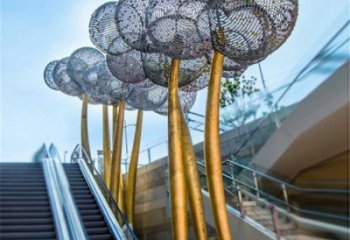 空心球雕塑優(yōu)選，拉絲工藝，鏤空空心球雕塑廠家承接