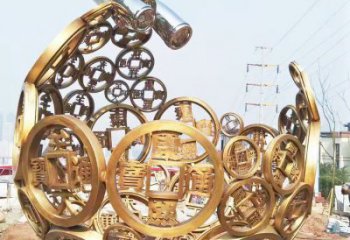 空心球雕塑制造商，露天雕塑，鏤空空心球雕塑訂做廠家