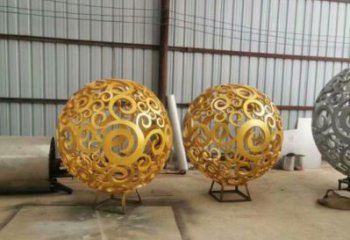 棱面球雕塑服務(wù)商，街道標(biāo)識(shí)，鏤空棱面球雕塑定制廠家