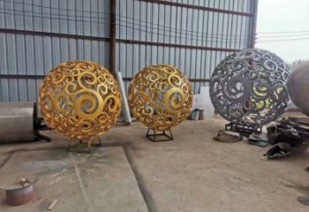 燈光球雕塑制造，廣場雕塑，制造不銹鋼燈光球雕塑廠家