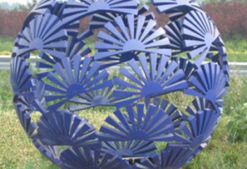 花紋球雕塑提供，室外雕塑，不銹鋼花紋球雕塑指用