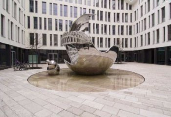 景觀球雕塑制作，景區案例，不銹鋼景觀球雕塑廠家