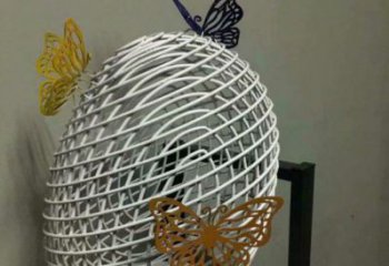 鏤空球雕塑精選，小區擺件，異形鏤空球雕塑選用