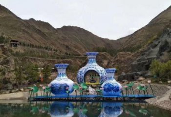 花瓶雕塑通用，街道標識，玻璃鋼花瓶雕塑承接