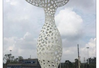 花瓶雕塑制作，城市裝飾，不銹鋼鏤空花瓶雕塑標(biāo)準(zhǔn)
