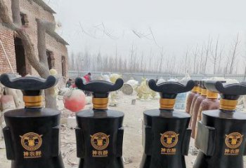 酒瓶雕塑供求，美陳雕塑，玻璃鋼酒瓶雕塑優(yōu)選