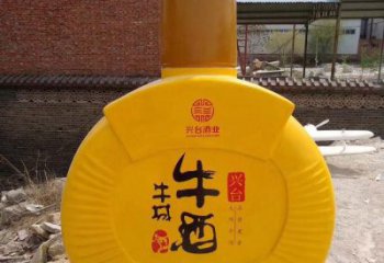 洋酒瓶雕塑生產商，街頭藝術，藝術玻璃鋼洋酒瓶雕塑精選