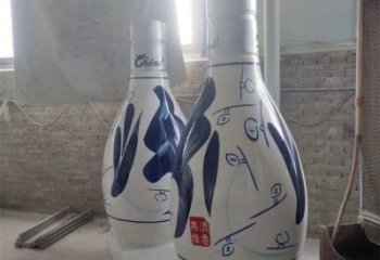 洋酒瓶雕塑通用，街頭雕塑，玻璃鋼洋酒瓶雕塑標準