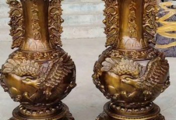 花瓶雕塑供應，地標擺件，銅花瓶雕塑制造廠家