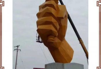 拳頭雕塑供應，多彩藝術，別墅不銹鋼拳頭雕塑供求