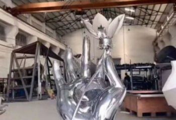 手拈花雕塑制作，戶外雕塑，不銹鋼手拈花雕塑優選