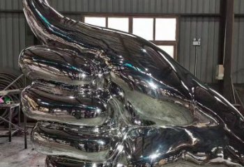 手拈花雕塑專供，手勢雕塑，不銹鋼手拈花雕塑供應