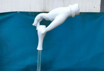 手景觀雕塑指用，戶外擺放，手捏瓶子雕塑廠家通用